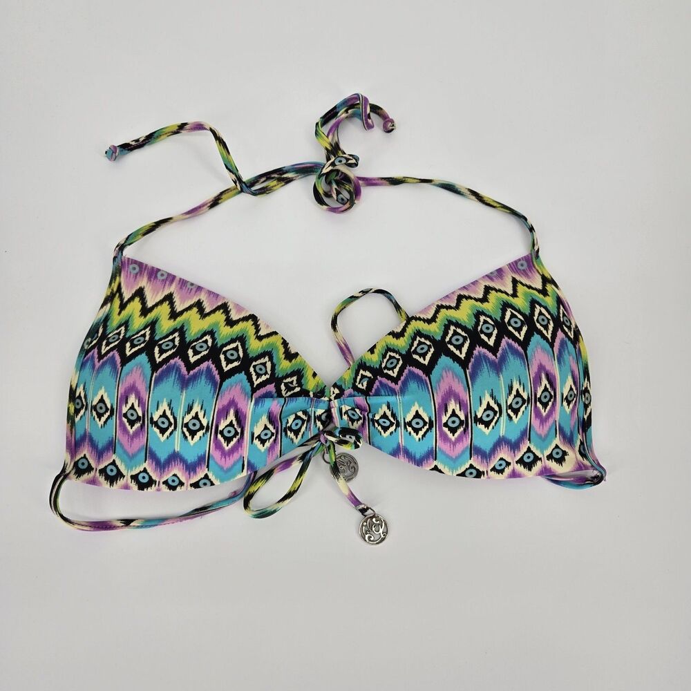 Luli Fama Ikat Bikini Top Medium Womems